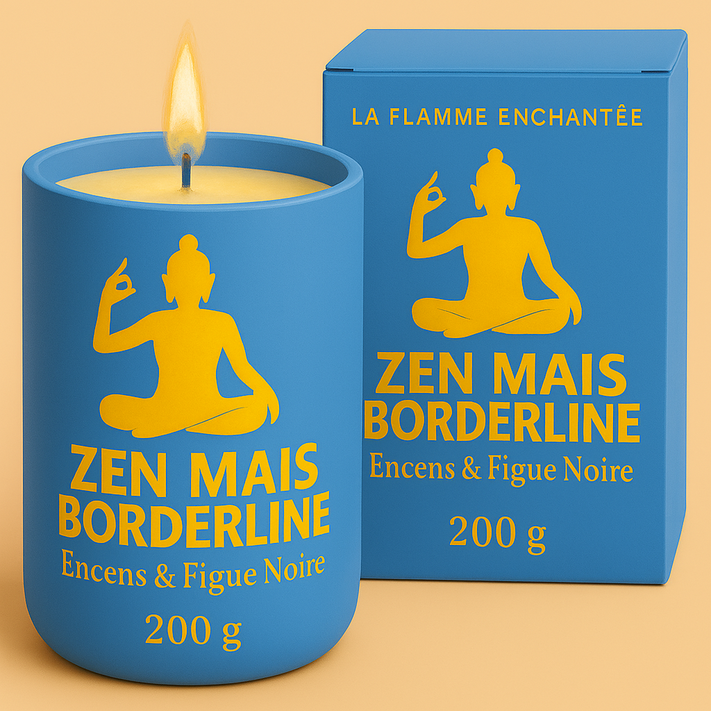 bougie et boite bleu 200g
