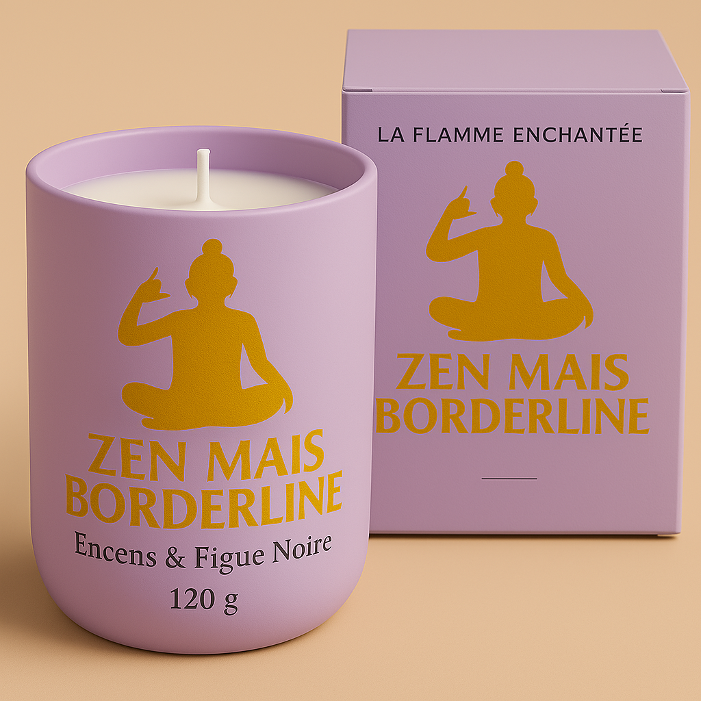 bougie et boite violet 120g