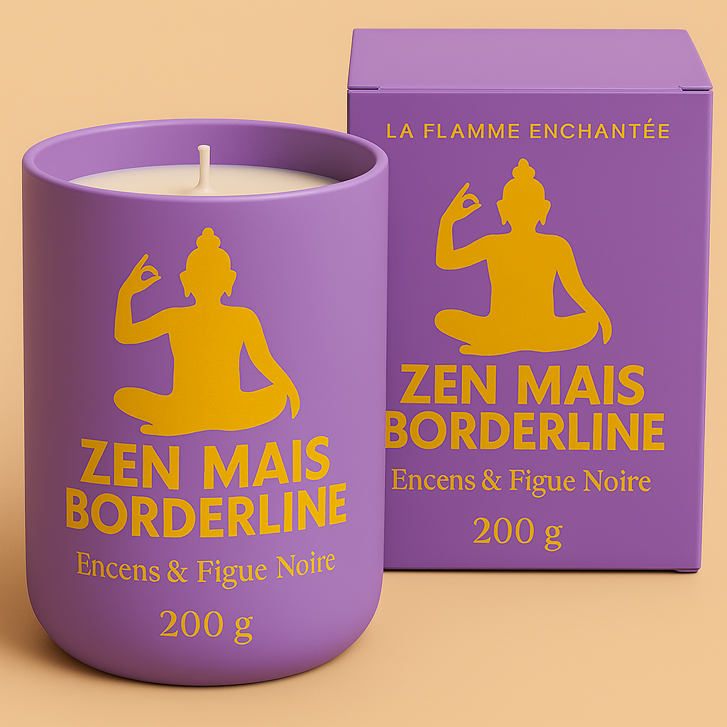 bougie et boite violet 200g