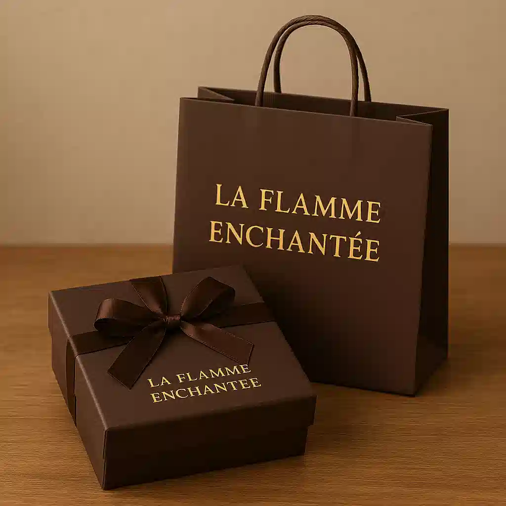 Un sac et une boite avec ruban